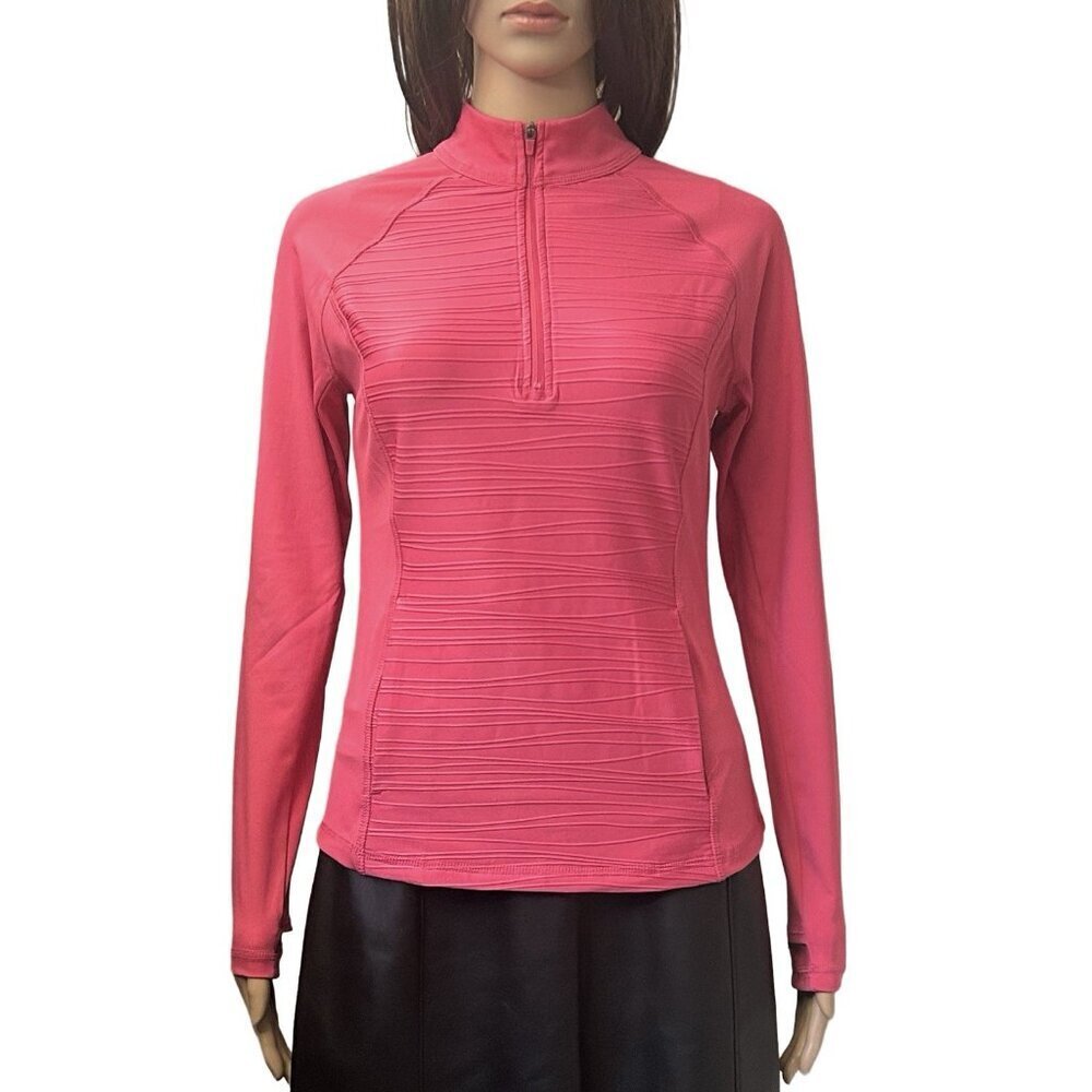 Tommy Bahama Women's Long Sleeve Jacket Size XS Pink 1/4 Zip Pockets Stretch NWT